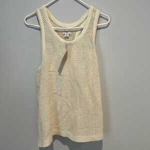 Women's Cream Sleeveless Top